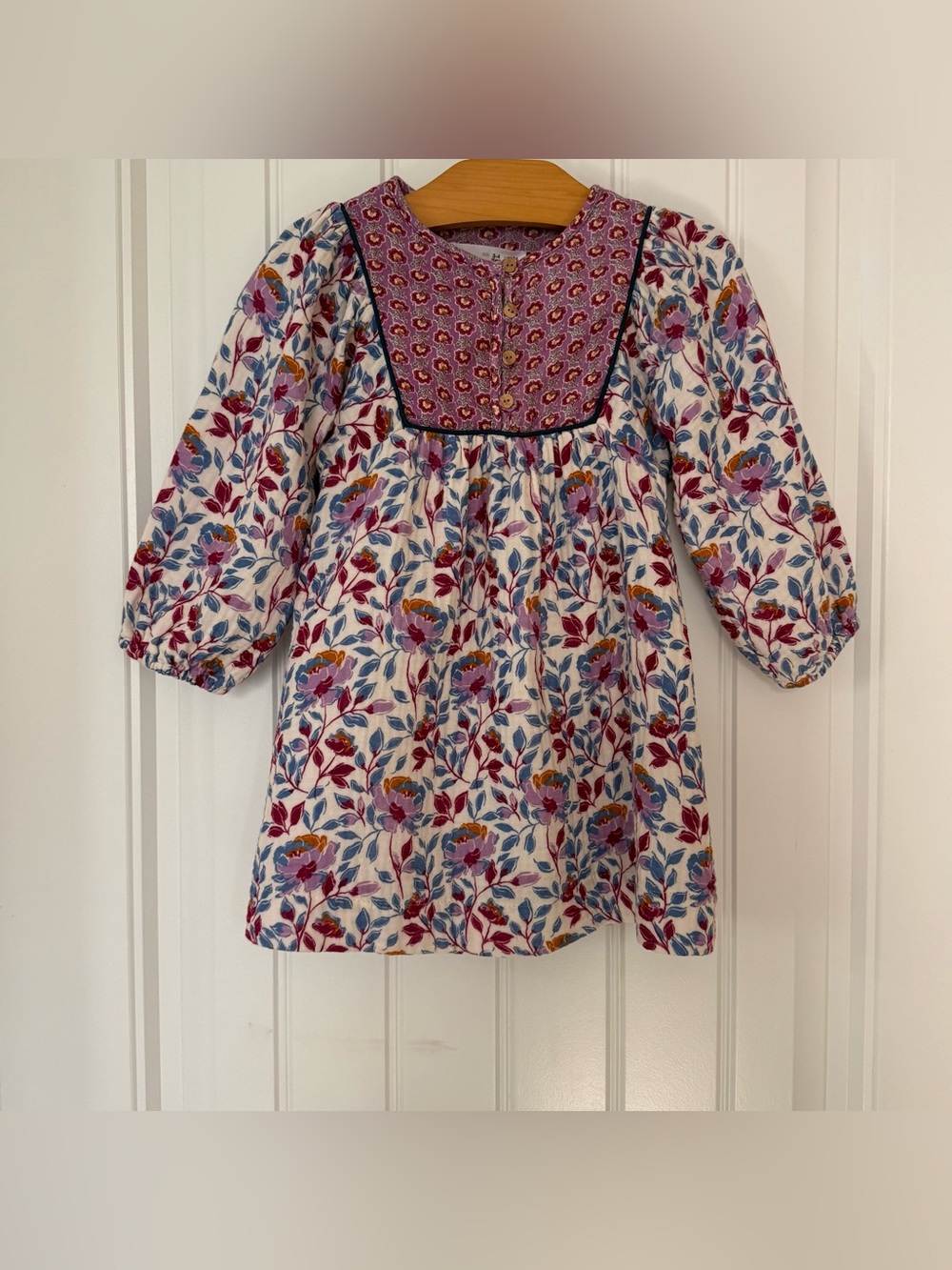 ZARA Girls Floral Dress Size 3-4 Years Long Sleeve Boho Cottagecore